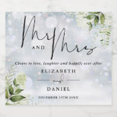 Mr en Mrs Cheers houden van winterbruiloft Bier Etiket (Enkel label)