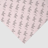 Mr en Mrs Classic Script Calligraphy Tissue Paper Tissuepapier (Detail)