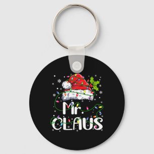 Mr. en Mrs Claus Couples die met Kerstmis Pajama o Sleutelhanger