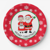 Mr. en Mrs Claus, Kerstmis Papieren Bordje (Voorkant)