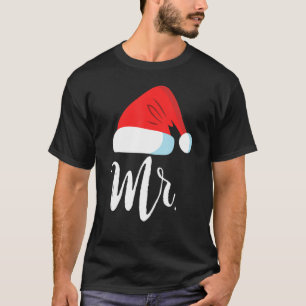 Mr. en Mrs. Clause Couples Matching Kerstkerstman T-shirt