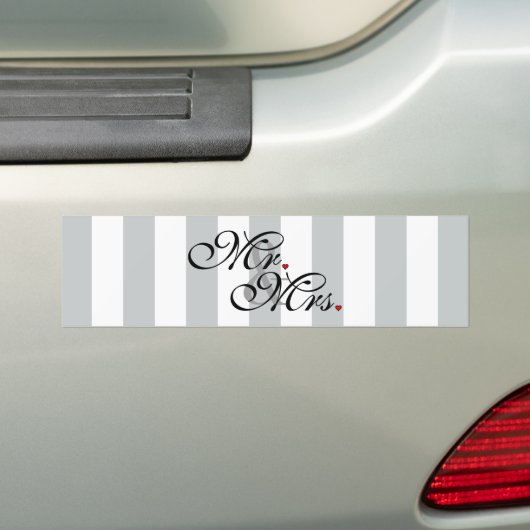 Mr. en Mrs. Click om Kleurstrepes aan te passen Bumpersticker (Op auto)