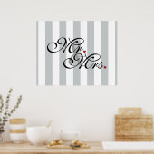 Mr. en Mrs. Click om Kleurstrepes aan te passen Poster (Keuken)