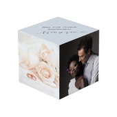 Mr en Mrs Custom 4 Wedding Photo Kubus (Achter hoekig)