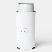 Mr en Mrs Custom Achternaam Double Hearts Datum (Seltzer Achterkant)