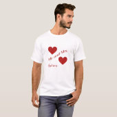 Mr en Mrs Custom Surname Double Hearts T-shirt (Voorkant volledig)