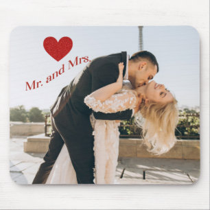 Mr en Mrs Custom Wedding Foto Muismat