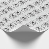 Mr en Mrs Damask Styled Wedding Design Cadeaupapier (Hoek)