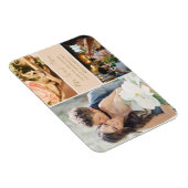 Mr en Mrs dank u Fotocollage Peach en Gold Magneet (Rechterzijde)