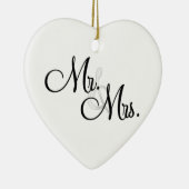 MR en MRS Eerste kerstversiering Keramisch Ornament (Rechts)