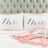 Mr en Mrs Elegant Romantisch Script Kussensloop