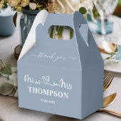 Mr en Mrs Elegant Simple | Dusty Blue Bedankdoosjes