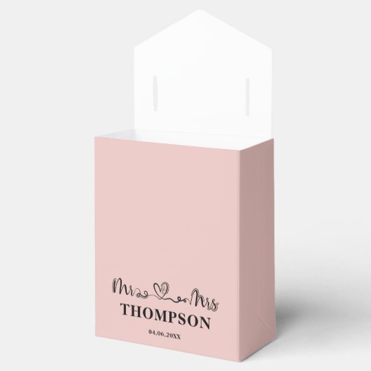 Mr en Mrs Elegant Simple | Roos Gold Bedankdoosjes (Geopend)