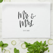 Mr en Mrs est. 2020 Theedoek (Gevouwen)