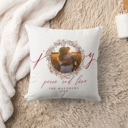 Mr. en Mrs First kerstfoto Wedding Keepomwille Kussen (Deken)