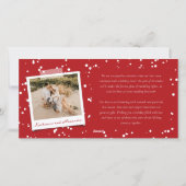 Mr en Mrs First Married Kerstmis 3 Fotobruiloft Feestdagenkaart (Achterkant)