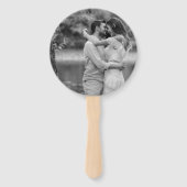 Mr en Mrs. Foto Simple Elegant Wedding Handwaaier (Achterkant)