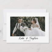 Mr. en Mrs Foto Wedding Hartelijk dank Bedankkaart (Voorkant)