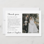 Mr. en Mrs Foto Wedding Hartelijk dank Bedankkaart (Achterkant)