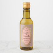 Mr en Mrs Gold Wreath Couples Shower Roos Wijn Etiket (Voorkant)