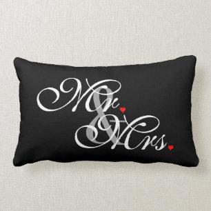 Mr. en Mrs Husband Wife Zijn Hers Newly Weds Kussen