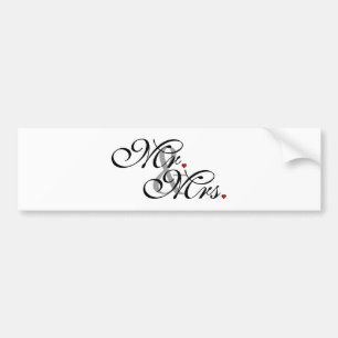 Mr. en Mrs Husband Wife Zijn nieuwe wiet Bumpersticker