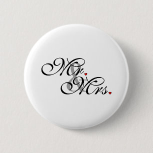 Mr. en Mrs Husband Wife Zijn nieuwe wiet Ronde Button 5,7 Cm