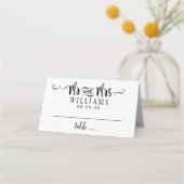 Mr. en Mrs Modern Black Handwriters Wedding (Voorkant)