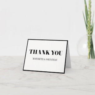 Mr en Mrs Modern Bold Trouw Dankkaart Bedankkaart