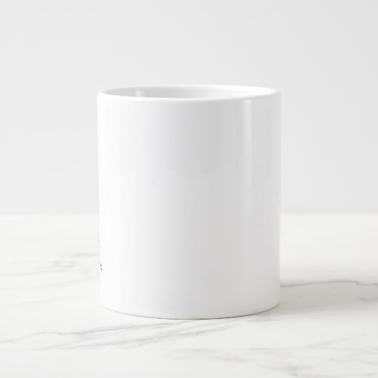 Mr en Mrs. | Modern Script Gepersonaliseerde Giant Extra Grote Beker (Voorkant)
