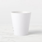 Mr en Mrs. | Modern Script gepersonaliseerde latte Latte Mok (Voorkant)