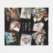 Mr en Mrs Modern Wedding Photo Collage Fleece Deken (Voorkant (Horizontaal))