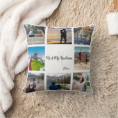 Mr en Mrs Pas getrouwd Custom 8 Photo Grid Kussen (Deken)