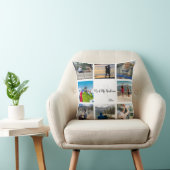 Mr en Mrs Pas getrouwd Custom 8 Photo Grid Kussen (Stoel)