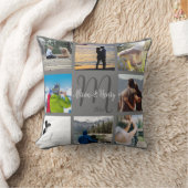 Mr en Mrs Pas getrouwd Custom 8 Photo Grid Throw P Kussen (Deken)