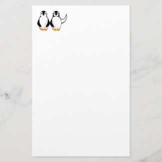 Mr en Mrs Penguin Design Briefpapier