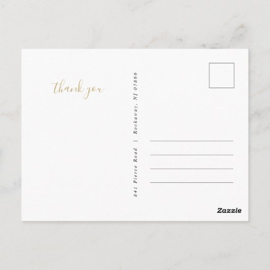 Mr en Mrs Photo Collage Bruiloft Dank u Briefkaart (Achterkant)