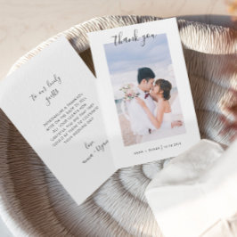 Mr. en Mrs. Photo Wedding Dank U Folie Kaart