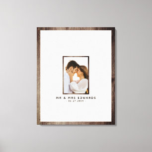 Mr en Mrs Photo Wedding Guest Book Canvas Print