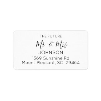 Mr en Mrs Return Address Label