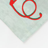 Mr en Mrs Santa Claus Fleece Deken (Hoek)