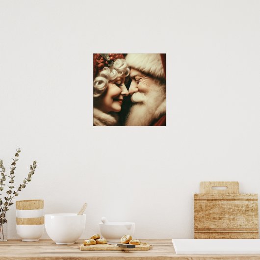 Mr en Mrs Santa Claus Poster (Keuken)