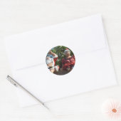 Mr en Mrs Santa Claus Ronde Sticker (Envelop)