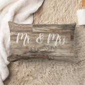 Mr. en Mrs. Script Fixed Wedding Pillow Kussen (Deken)