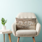 Mr. en Mrs. Script Fixed Wedding Pillow Kussen (Stoel)