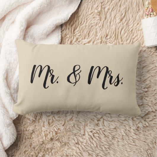 Mr en Mrs Script Slaapkamer Trouwkussen Kussen (Deken)