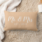 Mr en Mrs Script Trouwkussen Kussen (Deken)