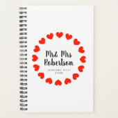 Mr. en Mrs. spiral planner voor bruiloft koppel (Voorkant)