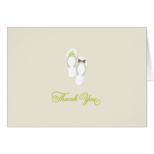 Mr en Mrs Teenslippers Green Daisies Beach Wedding