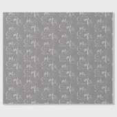 Mr. en Mrs. text trouwscript Cadeaupapier (Vlak)